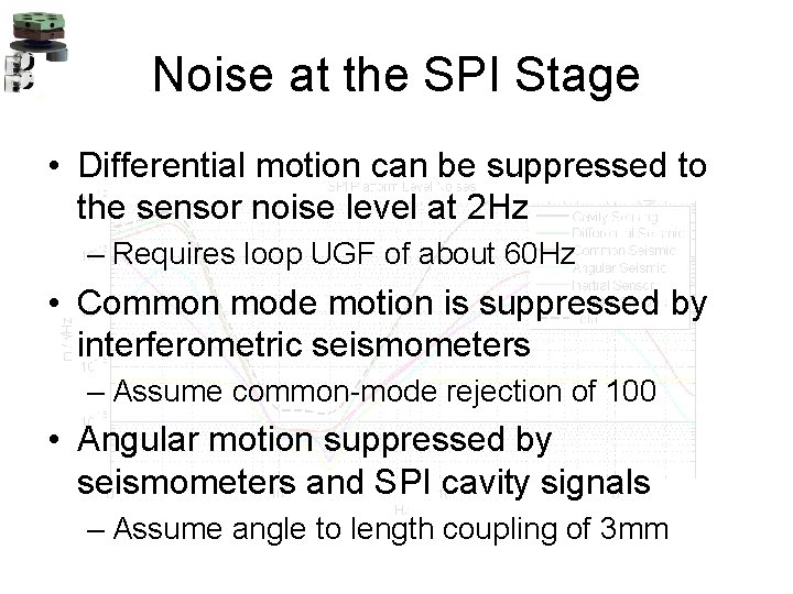 Noise at the SPI Stage • Differential motion can be suppressed to the sensor