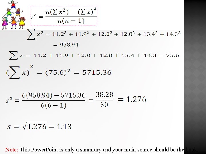 Note: This Power. Point is only a summary and your main source should be