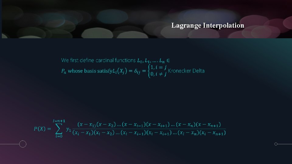 Lagrange Interpolation 