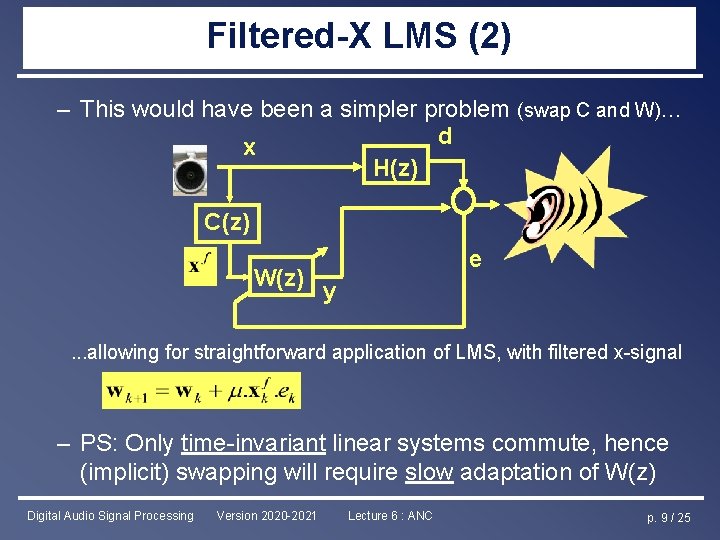 Filtered-X LMS (2) – This would have been a simpler problem (swap C and