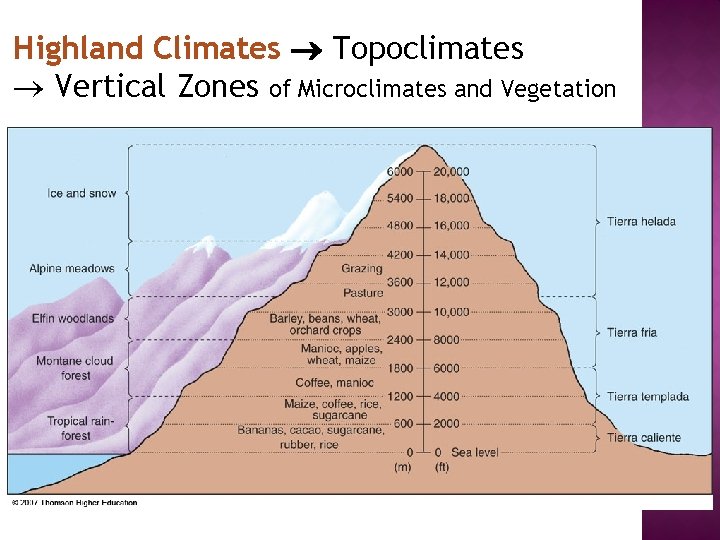 Highland Climates Topoclimates Vertical Zones of Microclimates and Vegetation 