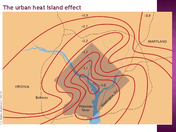 The urban heat island effect 