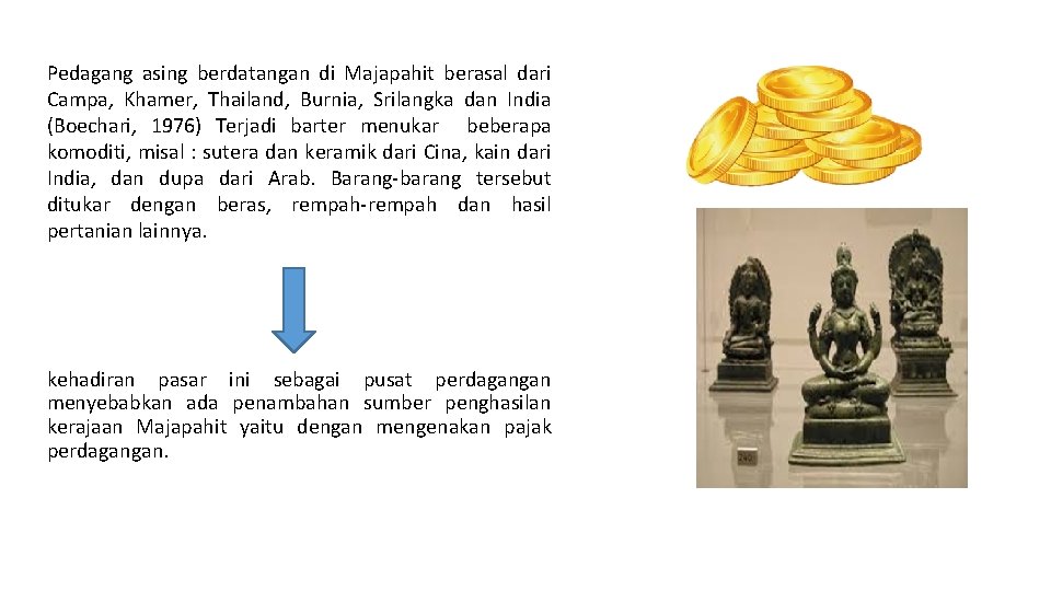 Pedagang asing berdatangan di Majapahit berasal dari Campa, Khamer, Thailand, Burnia, Srilangka dan India Pedagang asing berdatangan di Majapahit berasal dari Campa, Khamer, Thailand, Burnia, Srilangka dan India