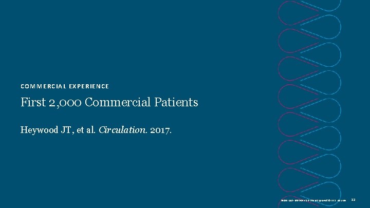 COMMERCIAL EXPERIENCE First 2, 000 Commercial Patients Heywood JT, et al. Circulation. 2017. 39019