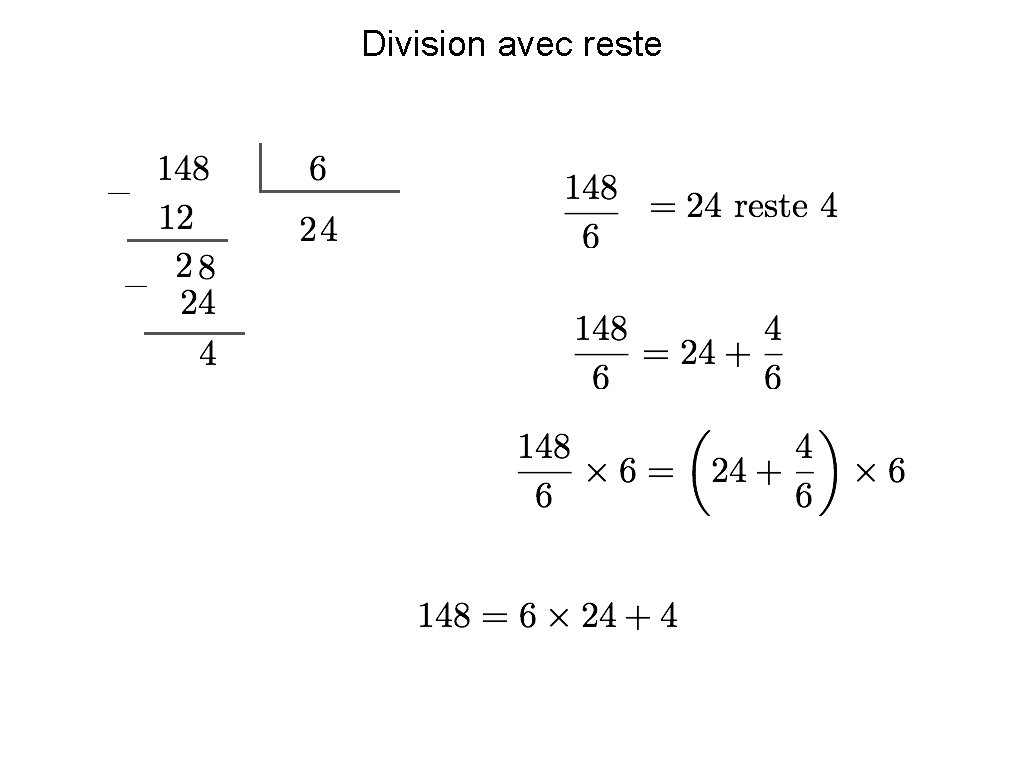 Division avec reste 