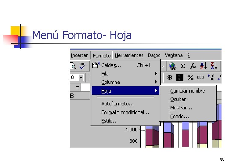 Menú Formato- Hoja 56 