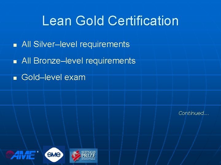 lean bronze certification