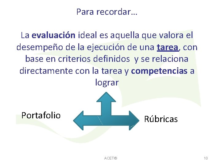 Evaluacin de tareas proyectos Proyecto AULA Pasos para