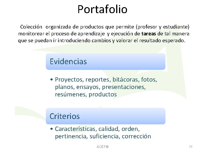 Evaluacin de tareas proyectos Proyecto AULA Pasos para