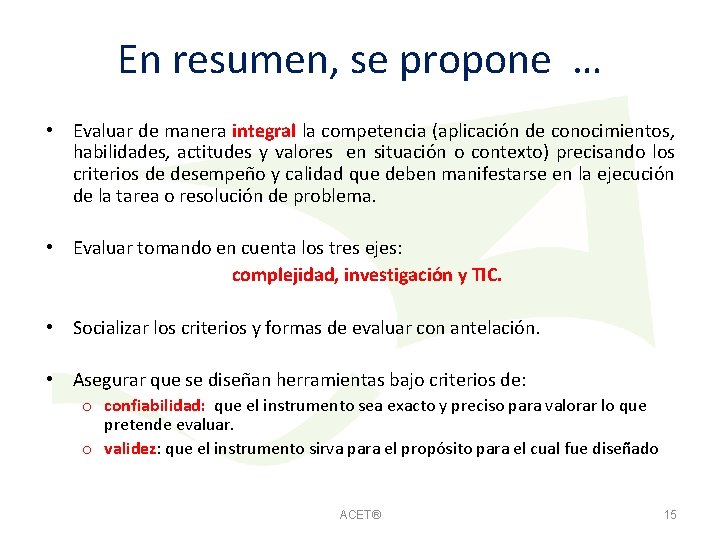 Evaluacin de tareas proyectos Proyecto AULA Pasos para