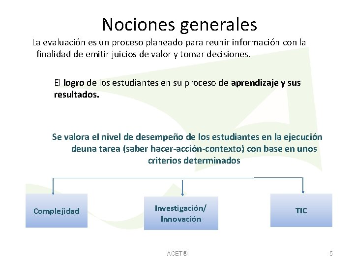 Evaluacin de tareas proyectos Proyecto AULA Pasos para