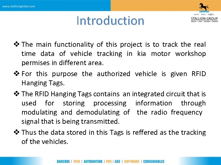 Introduction v The main functionality of this project is to track the real time