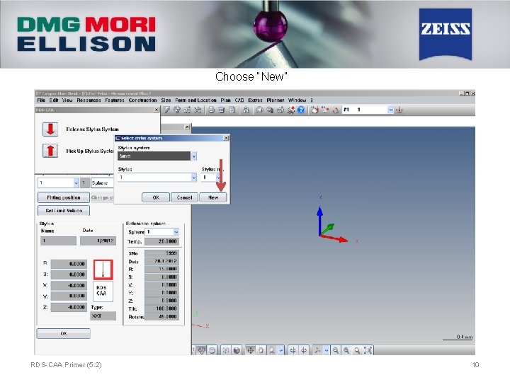 Choose “New” RDS-CAA Primer (5. 2) 10 