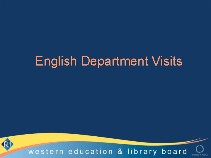English Department Visits 