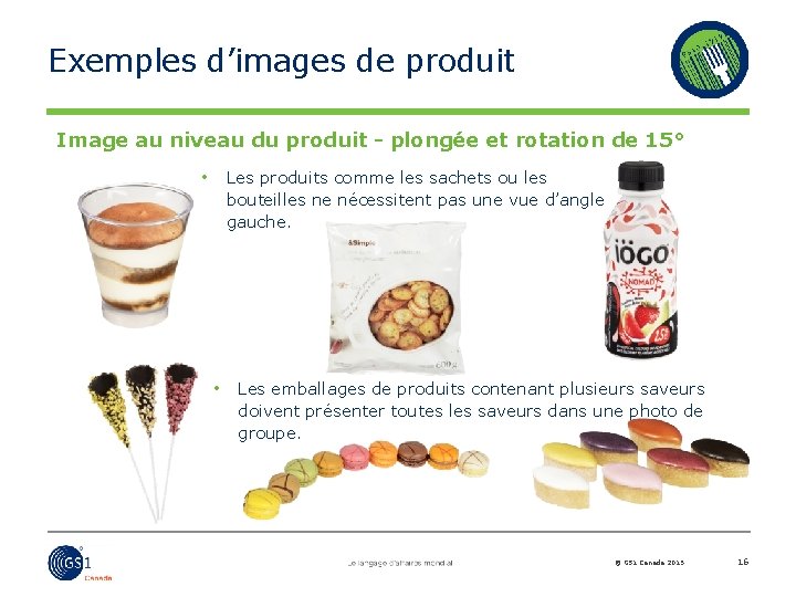 Exemples d’images de produit Image au niveau du produit - plongée et rotation de