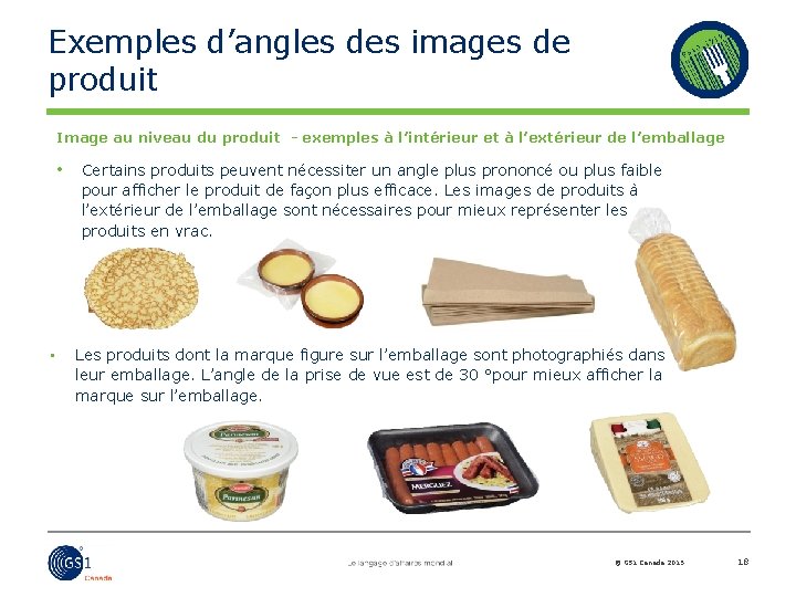 Exemples d’angles des images de produit Image au niveau du produit - exemples à