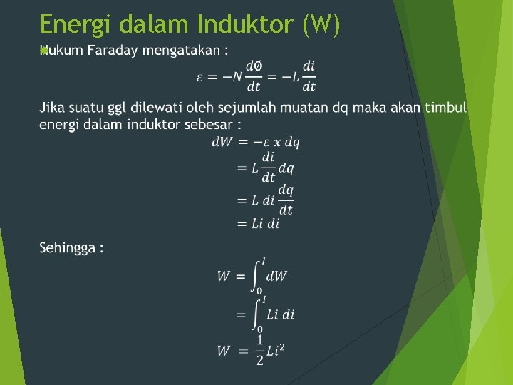 Energi dalam Induktor (W) 