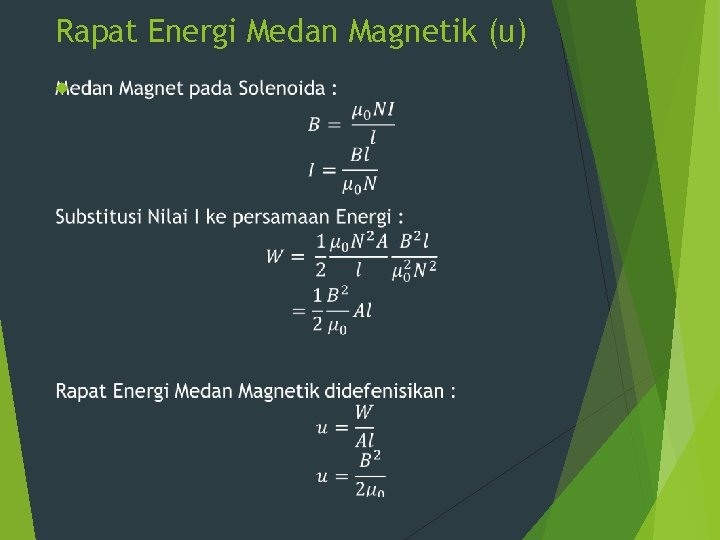 Rapat Energi Medan Magnetik (u) 
