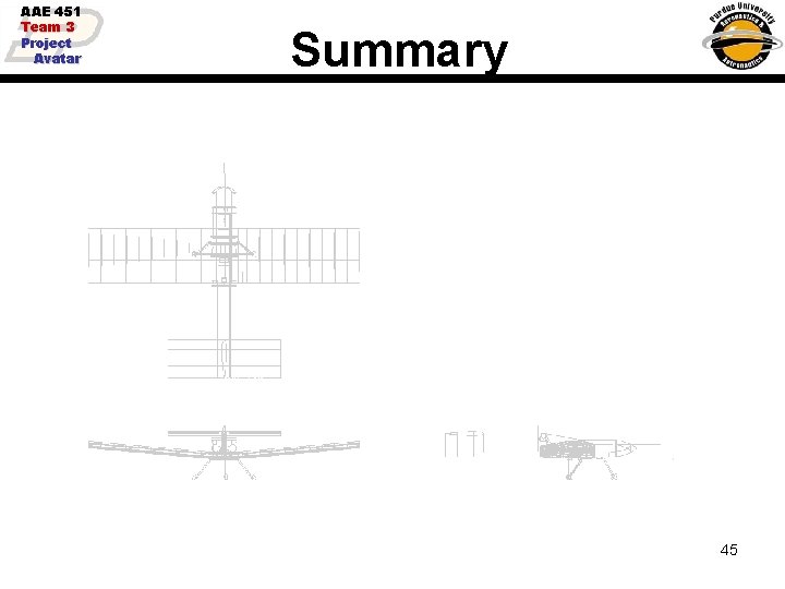 AAE 451 Team 3 Project Avatar Summary 45 