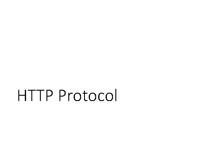 HTTP Protocol 