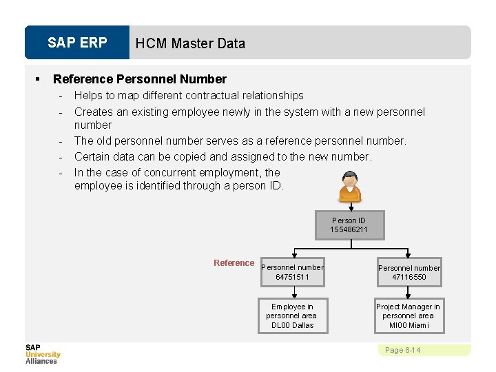 SAP ERP § HCM Master Data Reference Personnel Number - Helps to map different