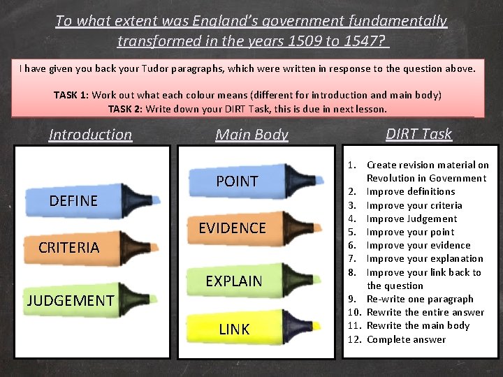 To what extent was England’s government fundamentally transformed in the years 1509 to 1547?