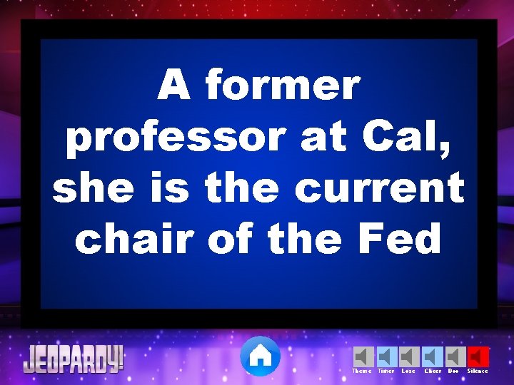 A former professor at Cal, she is the current chair of the Fed Theme