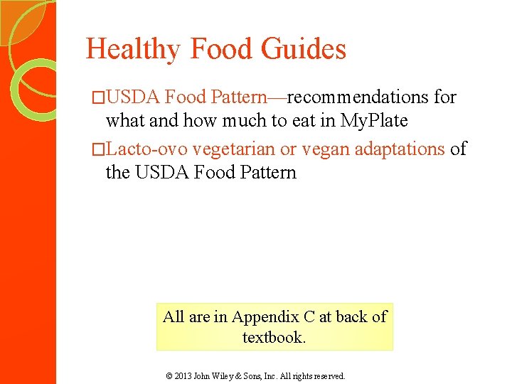 Healthy Food Guides �USDA Food Pattern—recommendations for what and how much to eat in Healthy Food Guides �USDA Food Pattern—recommendations for what and how much to eat in