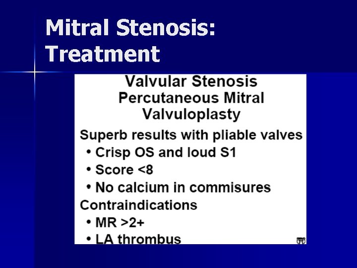 Mitral Stenosis: Treatment 