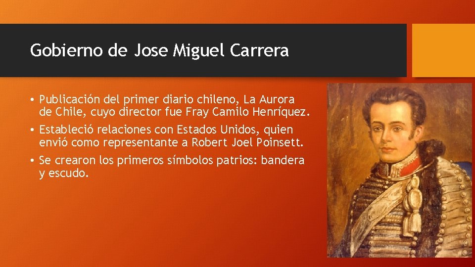 Gobierno de Jose Miguel Carrera • Publicación del primer diario chileno, La Aurora de