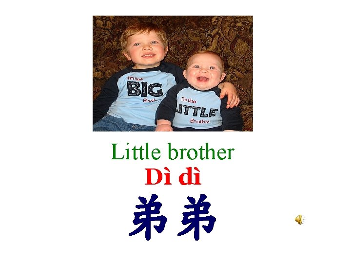 Little brother Dì dì 弟弟 