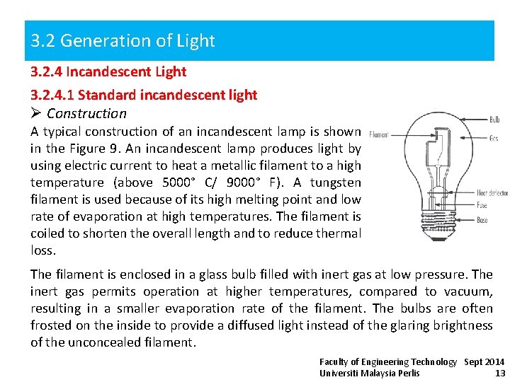 3. 2 Generation of Light 3. 2. 4 Incandescent Light 3. 2. 4. 1