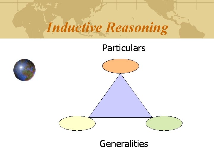 Inductive Reasoning Particulars Generalities 