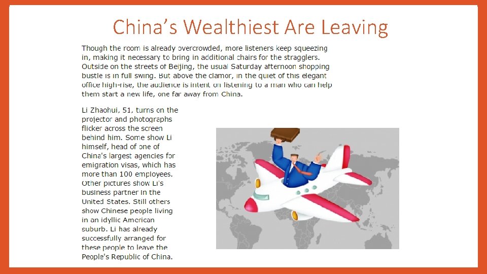 China’s Wealthiest Are Leaving 