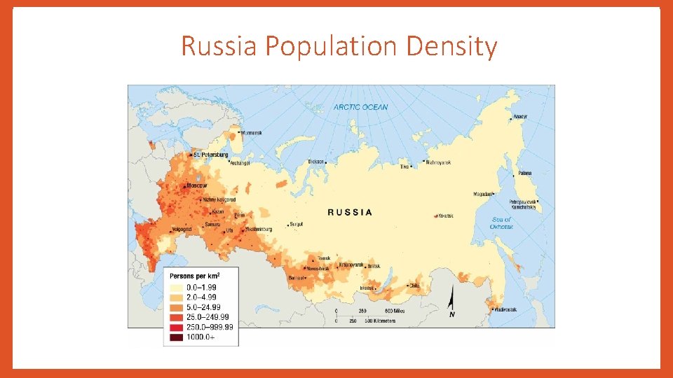 Russia Population Density 