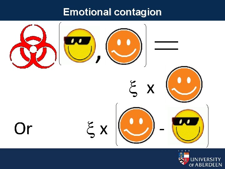 Emotional contagion , x Or x - 