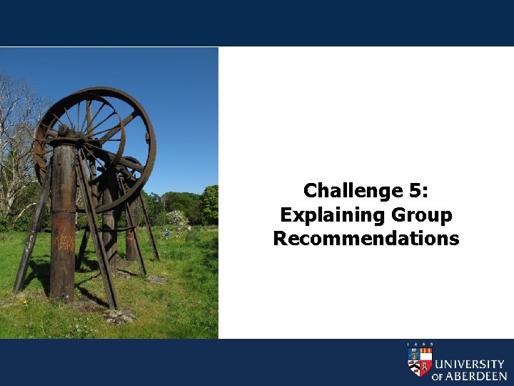 Challenge 5: Explaining Group Recommendations 