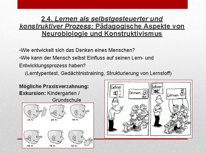 2. 4. Lernen als selbstgesteuerter und konstruktiver Prozess: Pädagogische Aspekte von Neurobiologie und Konstruktivismus