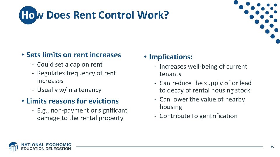 How Does Rent Control Work? • Sets limits on rent increases - Could set How Does Rent Control Work? • Sets limits on rent increases - Could set