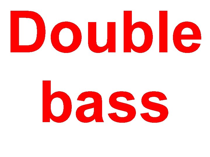 Double bass 