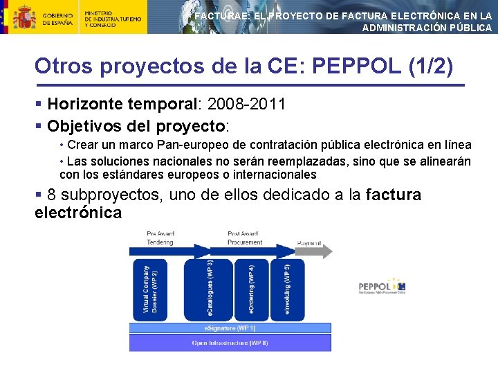 FACTURAE: EL PROYECTO DE FACTURA ELECTRÓNICA EN LA ADMINISTRACIÓN PÚBLICA Otros proyectos de la