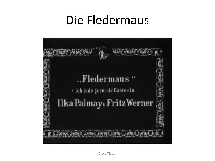 Die Fledermaus Claus Tieber 