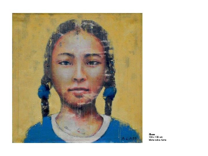 Zhen 130 x 130 cm Mixta sobre fusta 