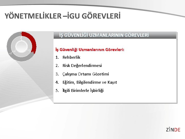 İŞ GÜVENLİĞİ UZMANLARININ GÖREVLERİ İş Güvenliği Uzmanlarının Görevleri: 1. Rehberlik 2. Risk Değerlendirmesi 3. İŞ GÜVENLİĞİ UZMANLARININ GÖREVLERİ İş Güvenliği Uzmanlarının Görevleri: 1. Rehberlik 2. Risk Değerlendirmesi 3.