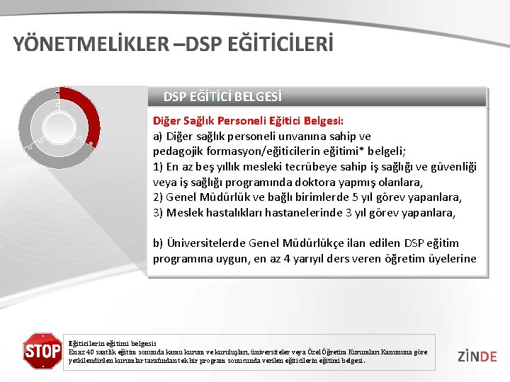 DSP EĞİTİCİ BELGESİ Diğer Sağlık Personeli Eğitici Belgesi: a) Diğer sağlık personeli unvanına sahip DSP EĞİTİCİ BELGESİ Diğer Sağlık Personeli Eğitici Belgesi: a) Diğer sağlık personeli unvanına sahip