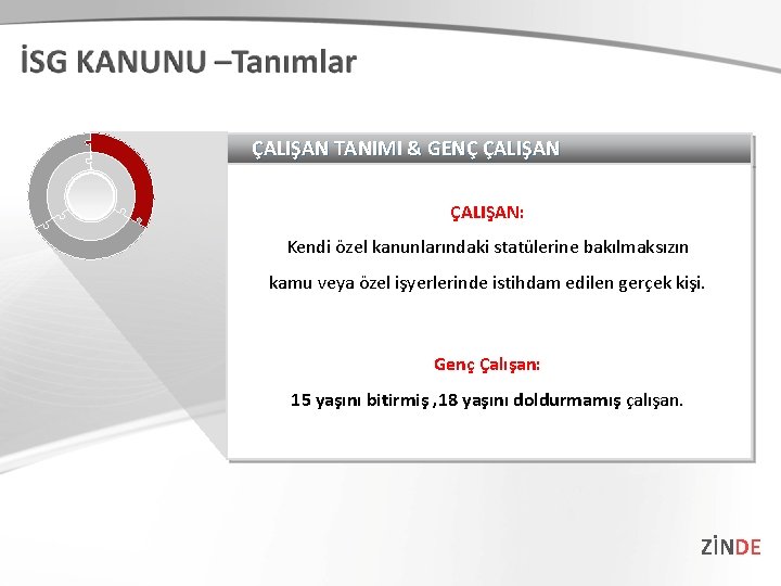 ÇALIŞAN TANIMI & GENÇ ÇALIŞAN: Kendi özel kanunlarındaki statülerine bakılmaksızın kamu veya özel işyerlerinde ÇALIŞAN TANIMI & GENÇ ÇALIŞAN: Kendi özel kanunlarındaki statülerine bakılmaksızın kamu veya özel işyerlerinde