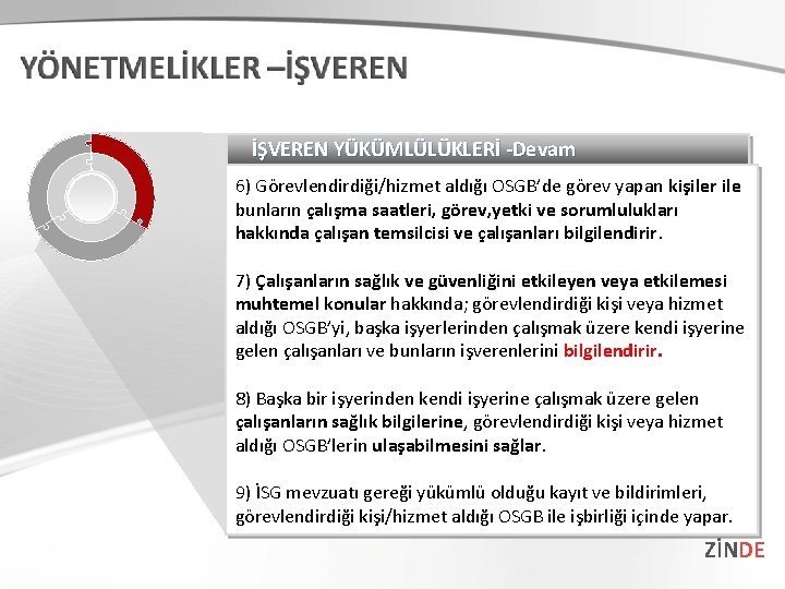 İŞVEREN YÜKÜMLÜLÜKLERİ -Devam 6) Görevlendirdiği/hizmet aldığı OSGB’de görev yapan kişiler ile bunların çalışma saatleri, İŞVEREN YÜKÜMLÜLÜKLERİ -Devam 6) Görevlendirdiği/hizmet aldığı OSGB’de görev yapan kişiler ile bunların çalışma saatleri,