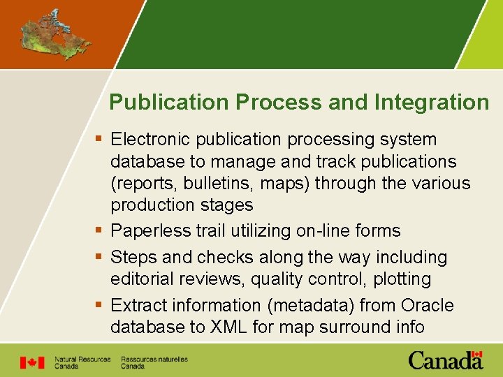 Publication Process and Integration § Electronic publication processing system database to manage and track