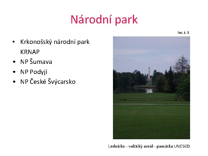 Národní park Fot. č. 3 • Krkonošský národní park KRNAP • NP Šumava •