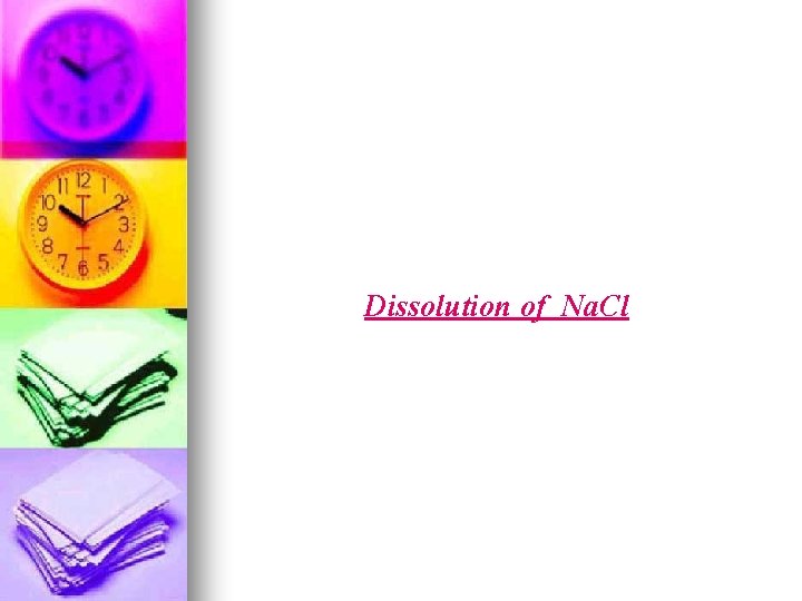 Dissolution of Na. Cl 